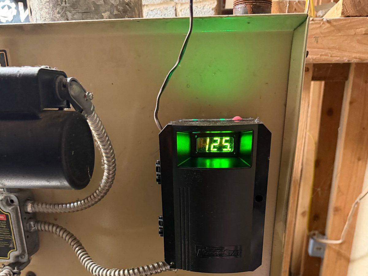 After: a new digital boiler control in its place