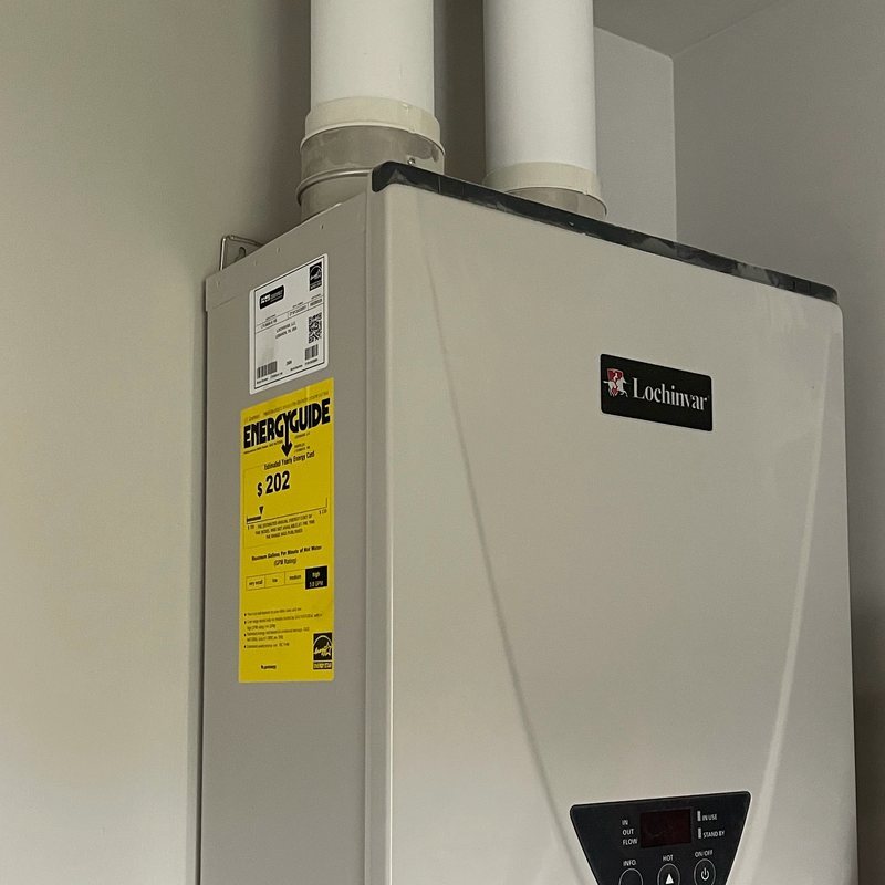 Wall-mounted tankless water heater