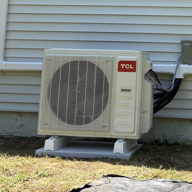 Ductless outdoor unit with a line set cover